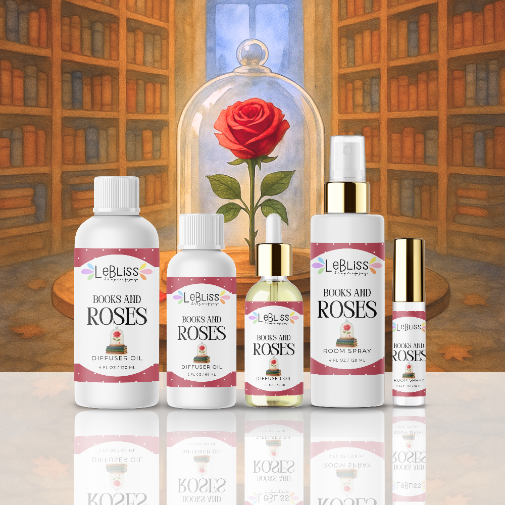 COMING SOON! Diffuser Oil 4 oz - Books and Roses